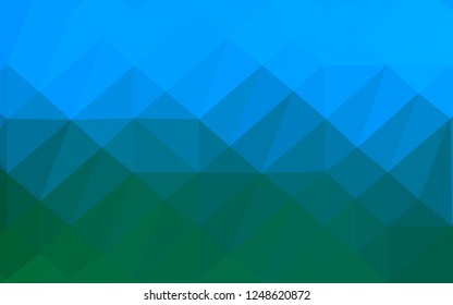 Light Blue, Green vector abstract mosaic background. A vague abstract illustration with gradient. Elegant pattern for a brand book.