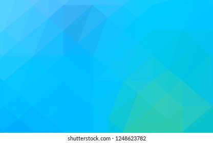 Light Blue, Green vector abstract polygonal texture. Colorful abstract illustration with gradient. Textured pattern for background.