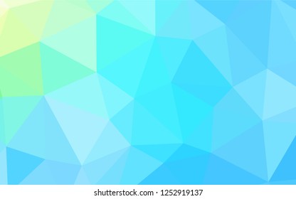 Light Blue, Green vector abstract polygonal pattern. Creative illustration in halftone style with triangles. Brand new style for your business design.