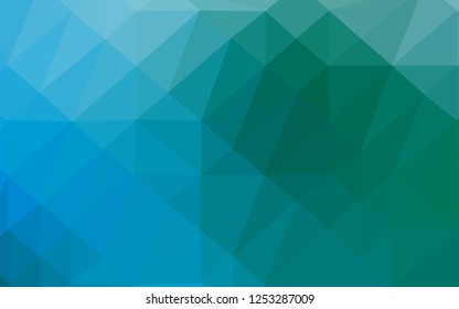 Light Blue, Green vector abstract polygonal cover. An elegant bright illustration with gradient. Polygonal design for your web site.