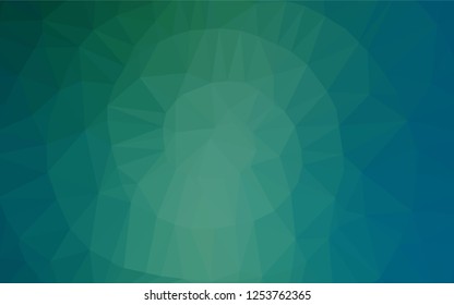 Light Blue, Green vector abstract polygonal cover. Modern geometrical abstract illustration with gradient. A completely new template for your business design.
