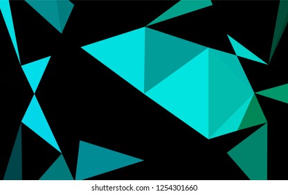 Light Blue, Green vector abstract mosaic backdrop. Shining colored illustration in a Brand new style. Triangular pattern for your business design.