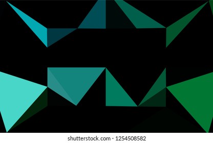 Light Blue, Green vector abstract polygonal layout. A sample with polygonal shapes. A completely new design for your business.