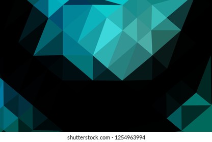 Light Blue, Green vector abstract polygonal texture. Glitter abstract illustration with an elegant design. Textured pattern for background.