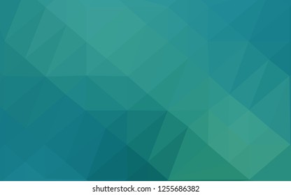 Light Blue, Green vector abstract mosaic pattern. Colorful illustration in Origami style with gradient.  Polygonal design for your web site.