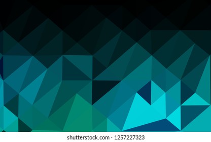 Light Blue, Green vector abstract polygonal layout. Creative illustration in halftone style with gradient. Textured pattern for background.