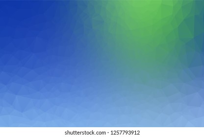 Light Blue, Green vector abstract mosaic background. Modern geometrical abstract illustration with gradient. The template can be used as a background for cell phones.