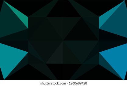 Light Blue, Green vector abstract mosaic background. Shining illustration, which consist of triangles. Brand new style for your business design.
