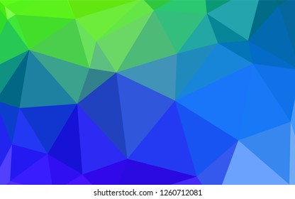 Light Blue, Green vector abstract polygonal pattern. A completely new color illustration in a polygonal style. A completely new design for your leaflet.
