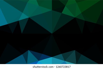 Light Blue, Green vector abstract polygonal cover. Modern geometrical abstract illustration with gradient. The best triangular design for your business.
