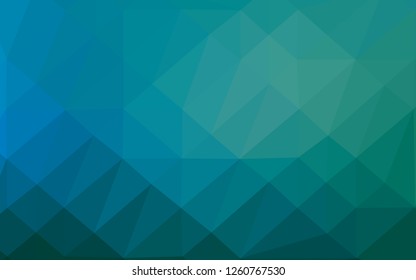 Light Blue, Green vector abstract polygonal texture. A vague abstract illustration with gradient. Elegant pattern for a brand book.