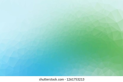 Light Blue, Green vector abstract mosaic background. A completely new color illustration in a vague style. A completely new design for your business.