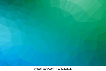 Light Blue, Green vector abstract polygonal layout. A vague abstract illustration with gradient. A new texture for your design.