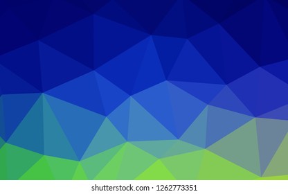 Light Blue, Green vector abstract mosaic backdrop. Polygonal abstract illustration with gradient. Brand new style for your business design.