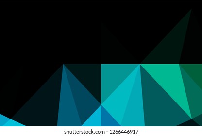 Light Blue, Green vector abstract mosaic pattern. Creative geometric illustration in Origami style with gradient. Brand new style for your business design.