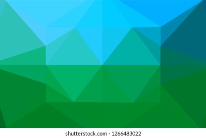 Light Blue, Green vector abstract polygonal layout. A vague abstract illustration with gradient. The template can be used as a background for cell phones.
