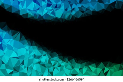 Light Blue, Green vector abstract mosaic background. Creative geometric illustration in Origami style with gradient. A completely new design for your business.