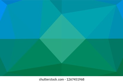 Light Blue, Green vector abstract polygonal cover. An elegant bright illustration with gradient. The textured pattern can be used for background.