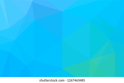 Light Blue, Green vector abstract polygonal texture. Shining illustration, which consist of triangles. Triangular pattern for your business design.