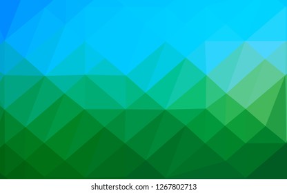 Light Blue, Green vector abstract mosaic background. Colorful abstract illustration with gradient. Brand new design for your business.