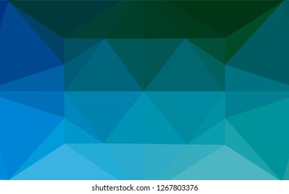 Light Blue, Green vector abstract polygonal texture. Geometric illustration in Origami style with gradient.  The elegant pattern can be used as part of a brand book.