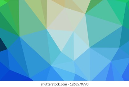 Light Blue, Green vector abstract polygonal background. Triangular geometric sample with gradient.  Brand new design for your business.