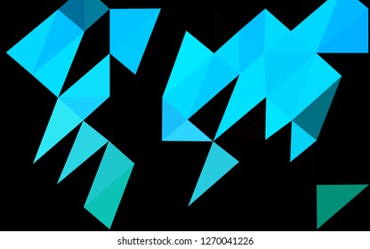 Light Blue, Green vector abstract mosaic background. A sample with polygonal shapes. New texture for your design.