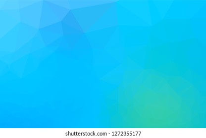Light Blue, Green vector abstract mosaic backdrop. Colorful illustration in abstract style with gradient. Triangular pattern for your business design.