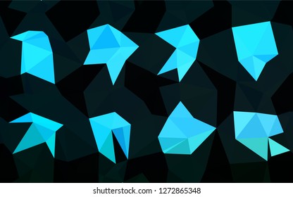 Light Blue, Green vector abstract mosaic pattern. Creative geometric illustration in Origami style with gradient. The textured pattern can be used for background.