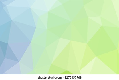 Light Blue, Green vector abstract mosaic background. Elegant bright polygonal illustration with gradient. A completely new template for your business design.