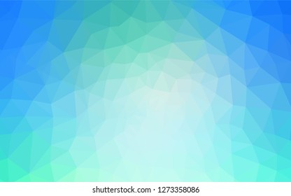 Light Blue, Green vector abstract mosaic pattern. Creative illustration in halftone style with triangles. Polygonal design for your web site.