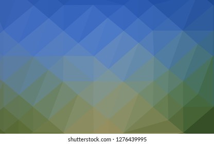 Light Blue, Green vector abstract polygonal texture. Colorful abstract illustration with gradient. Triangular pattern for your business design.
