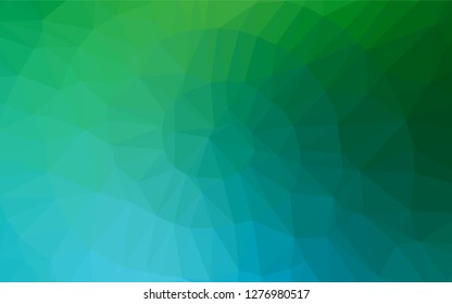 Light Blue, Green vector abstract polygonal layout. Glitter abstract illustration with an elegant design. Brand new style for your business design.