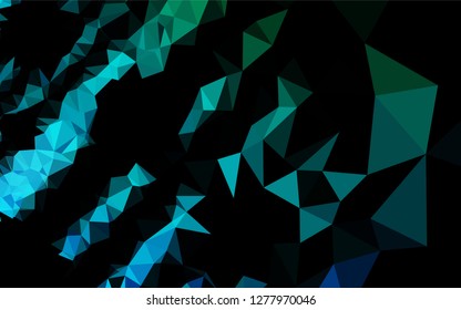Light Blue, Green vector abstract mosaic backdrop. Shining illustration, which consist of triangles. The polygonal design can be used for your web site.