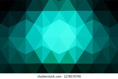 Light Blue, Green vector abstract mosaic background. Creative geometric illustration in Origami style with gradient. New template for your brand book.