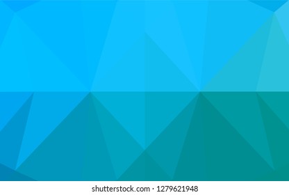 Light Blue, Green vector abstract polygonal texture. Brand new colored illustration in blurry style with gradient. A completely new template for your business design.