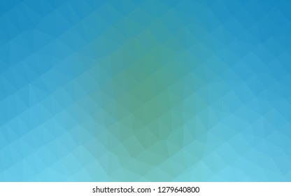 Light Blue, Green vector abstract polygonal cover. Colorful illustration in abstract style with gradient. Completely new template for your business design.