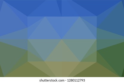 Light Blue, Green vector abstract polygonal cover. Creative geometric illustration in Origami style with gradient. A completely new design for your business.