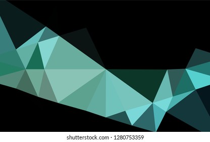 Light Blue, Green vector abstract polygonal layout. A vague abstract illustration with gradient. Brand new style for your business design.