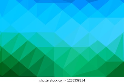Light Blue, Green vector abstract mosaic backdrop. A vague abstract illustration with gradient. Brand new style for your business design.