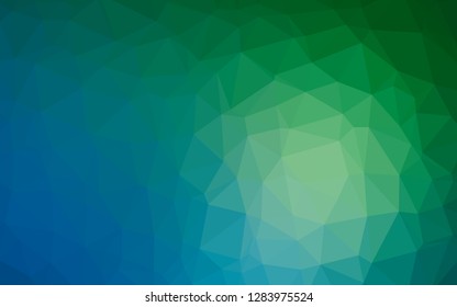 Light Blue, Green vector abstract polygonal cover. A vague abstract illustration with gradient. Brand new style for your business design.