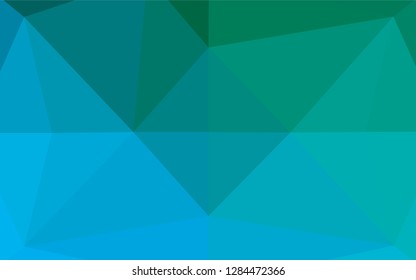 Light Blue, Green vector abstract polygonal layout. Creative geometric illustration in Origami style with gradient. The elegant pattern can be used as part of a brand book.