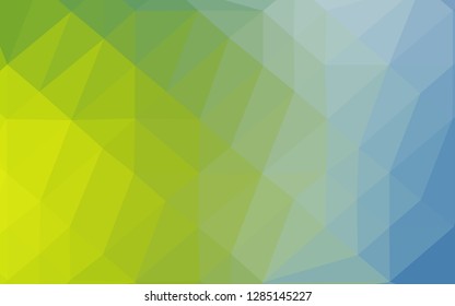 Light Blue, Green vector abstract polygonal texture. Glitter abstract illustration with an elegant design. Template for your brand book.