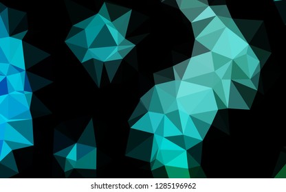 Light Blue, Green vector abstract polygonal texture. Colorful illustration in Origami style with gradient.  Brand new style for your business design.
