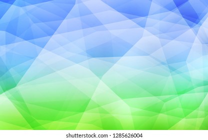 Light Blue, Green vector abstract polygonal template. Colorful illustration in polygonal style with gradient. Pattern for a brand book's backdrop.