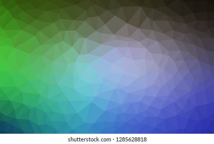 Light Blue, Green vector abstract polygonal background. A completely new color illustration in a polygonal style. A completely new design for your leaflet.
