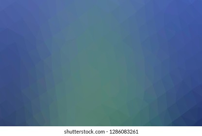 Light Blue, Green vector abstract polygonal layout. Creative illustration in halftone style with gradient. Textured pattern for background.