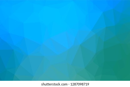 Light Blue, Green vector abstract mosaic backdrop. A sample with polygonal shapes. Brand new design for your business.