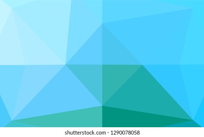 Light Blue, Green vector abstract polygonal cover. Colorful illustration in abstract style with gradient. The template can be used as a background for cell phones.