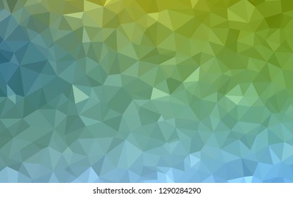 Light Blue, Green vector abstract polygonal background. Shining polygonal illustration, which consist of triangles. Pattern for a brand book's backdrop.